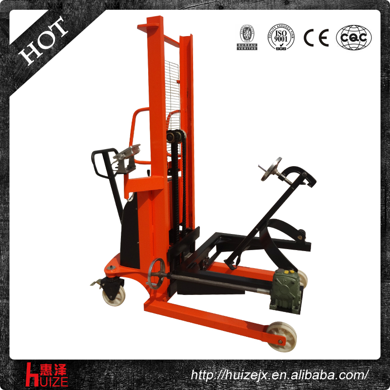 半電動稱重油桶車（夾鐵桶，手搖翻轉(zhuǎn)倒料）